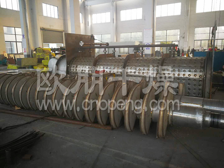 山东省某污水处理厂订购大型桨叶干燥机加急制作中