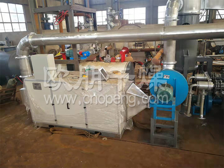常州欧朋干燥车载流动型污泥危废烘干机调试现场