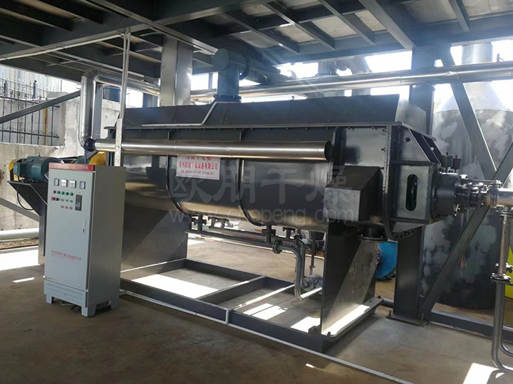 常州欧朋干燥生产的油泥烘干机，调试成功待发货！