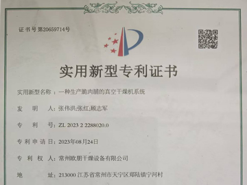 一种生产催肉铺的真空干燥机系统